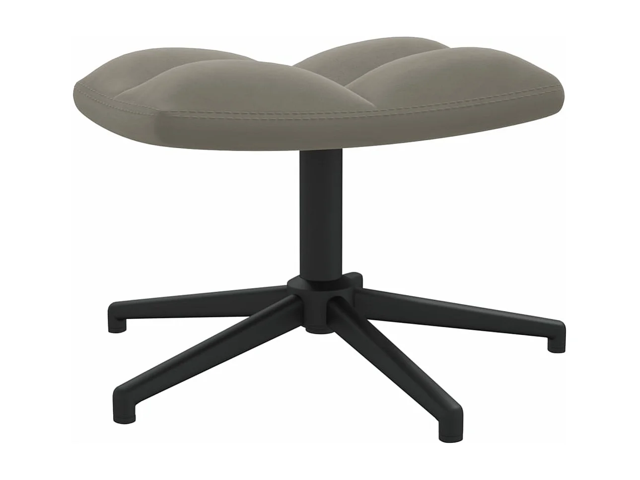 Fauteuil de relaxation avec repose-pied Gris clair Velours