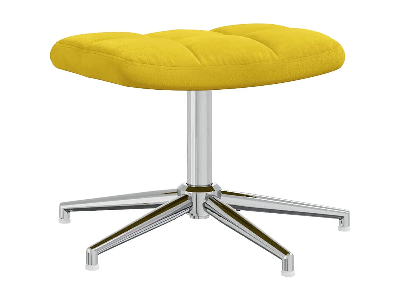 Fauteuil de relaxation avec repose-pied Jaune moutarde Velours