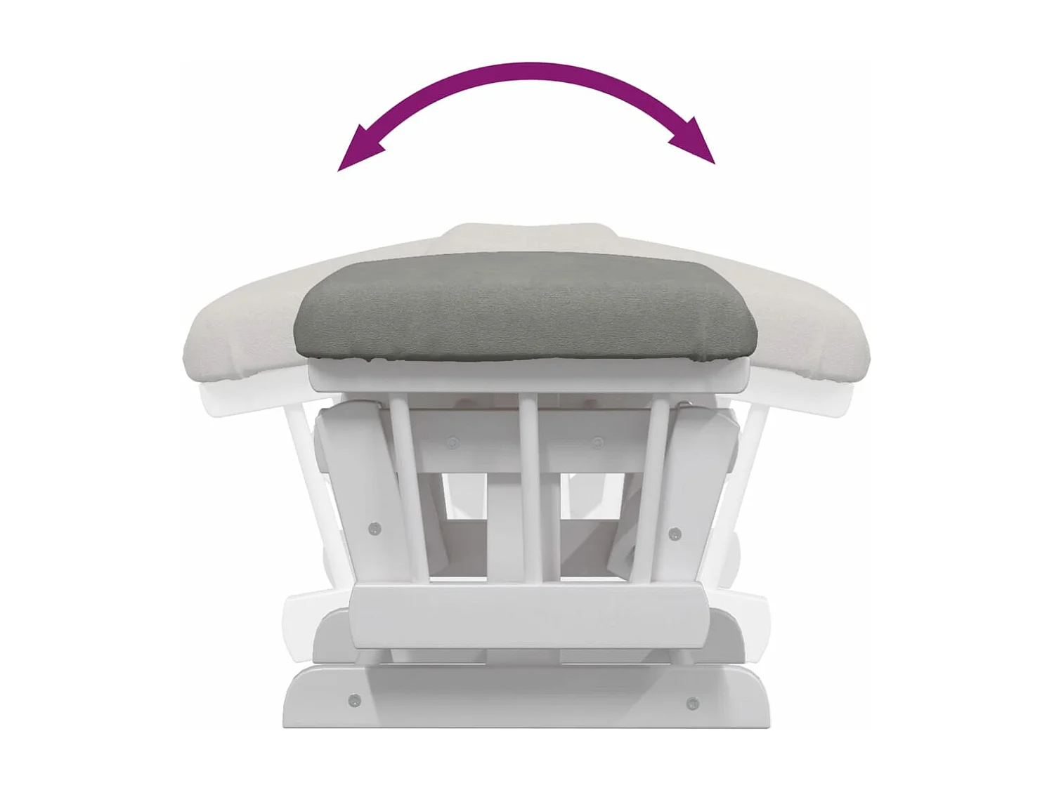 Mecedora con reposapiés Tela gris claro