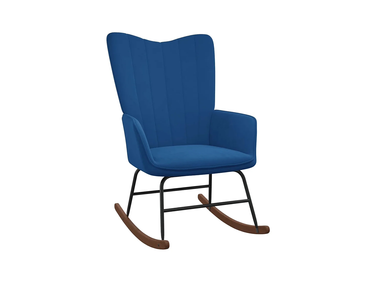 Chaise à bascule Bleu Velours
