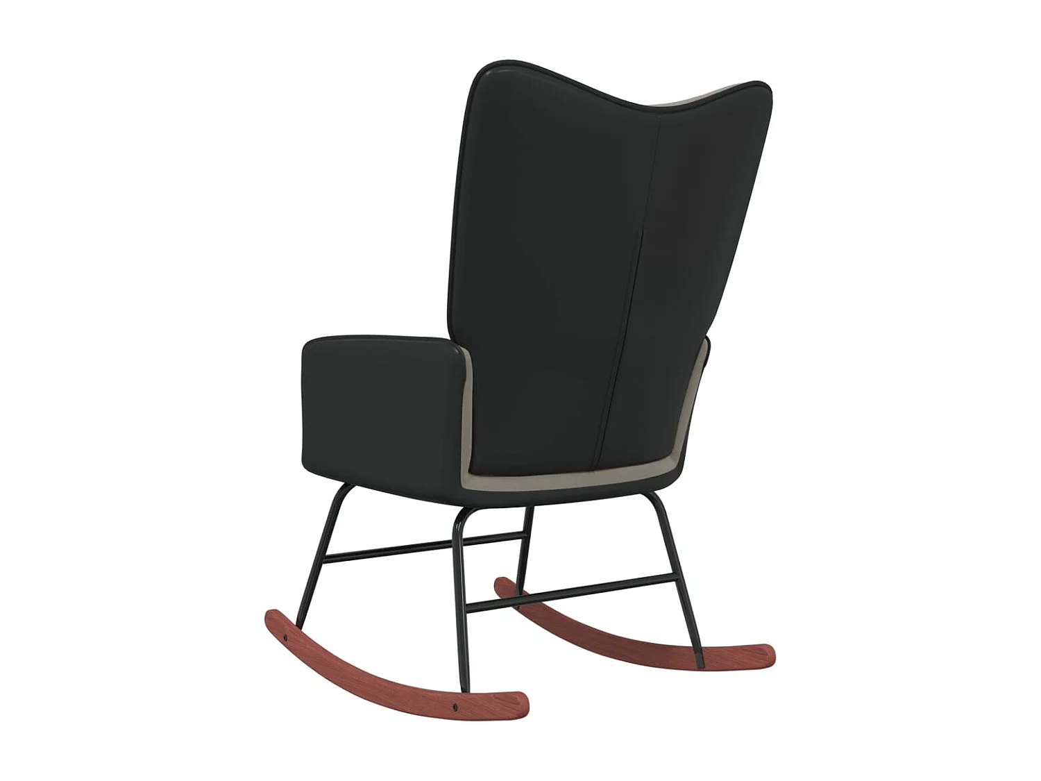 Cadeira de balanço Veludo cinza claro e PVC