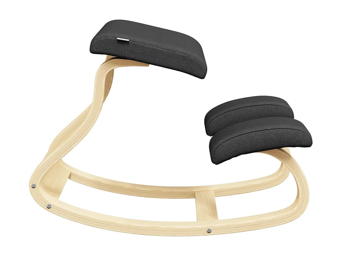 Sedia inginocchiata nera 48x71x51 cm multistrato di betulla