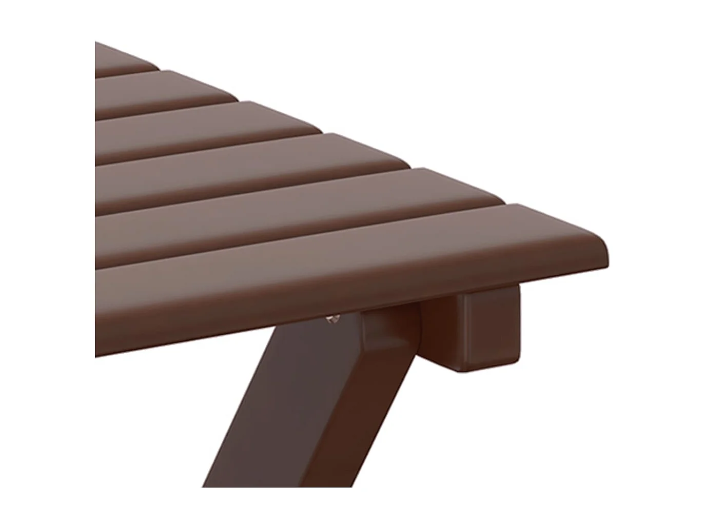 Chaise à bascule avec table pliable marron bois massif peuplier