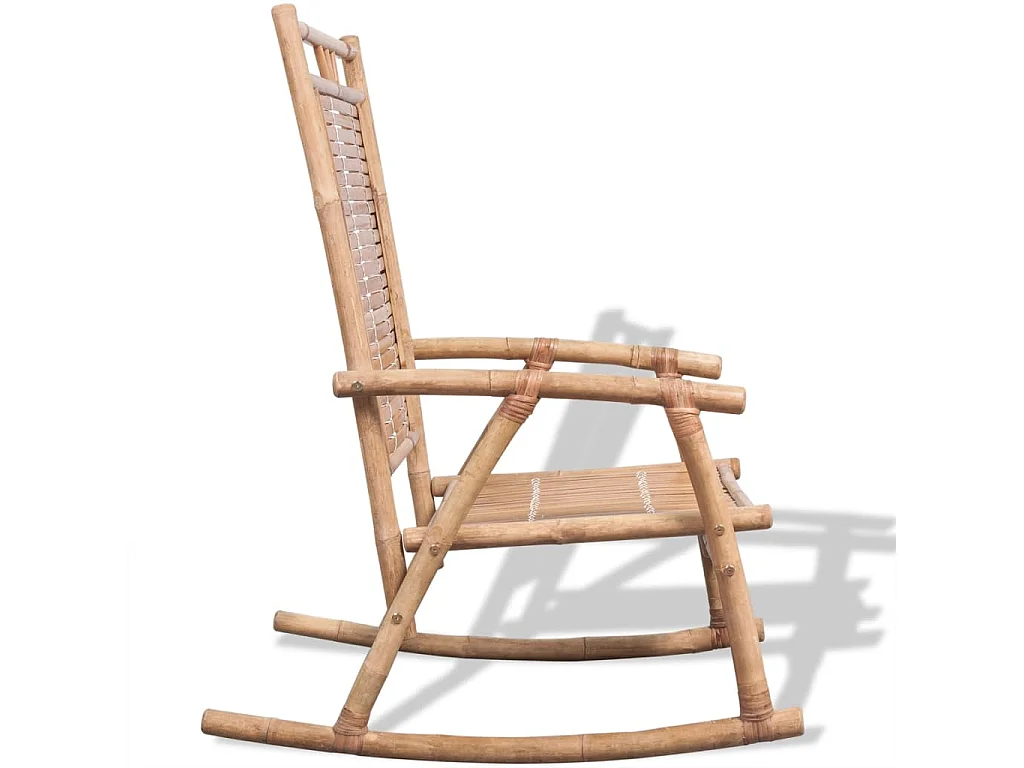 Chaise à bascule en bambou