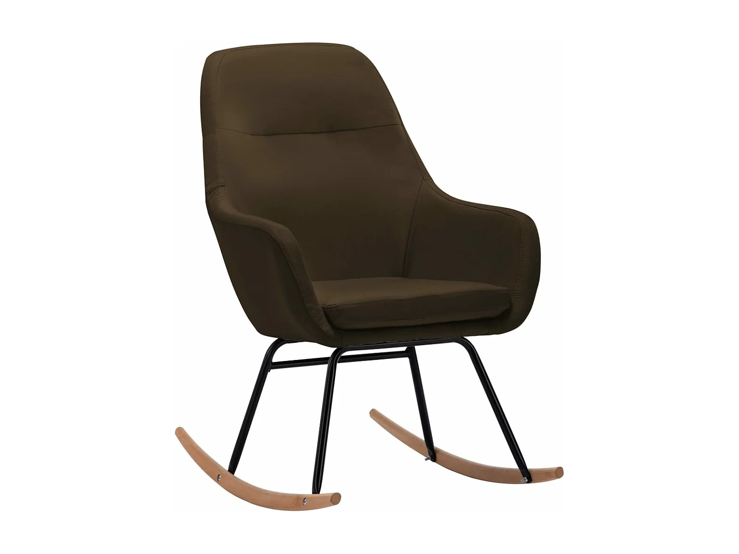 Chaise à bascule Marron Tissu