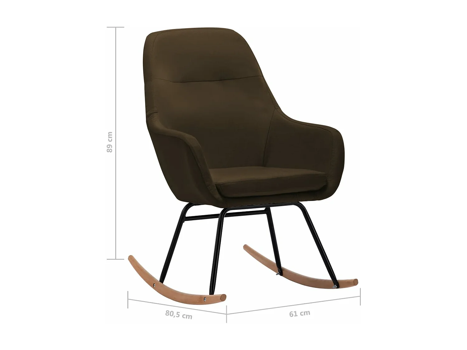 Chaise à bascule Marron Tissu