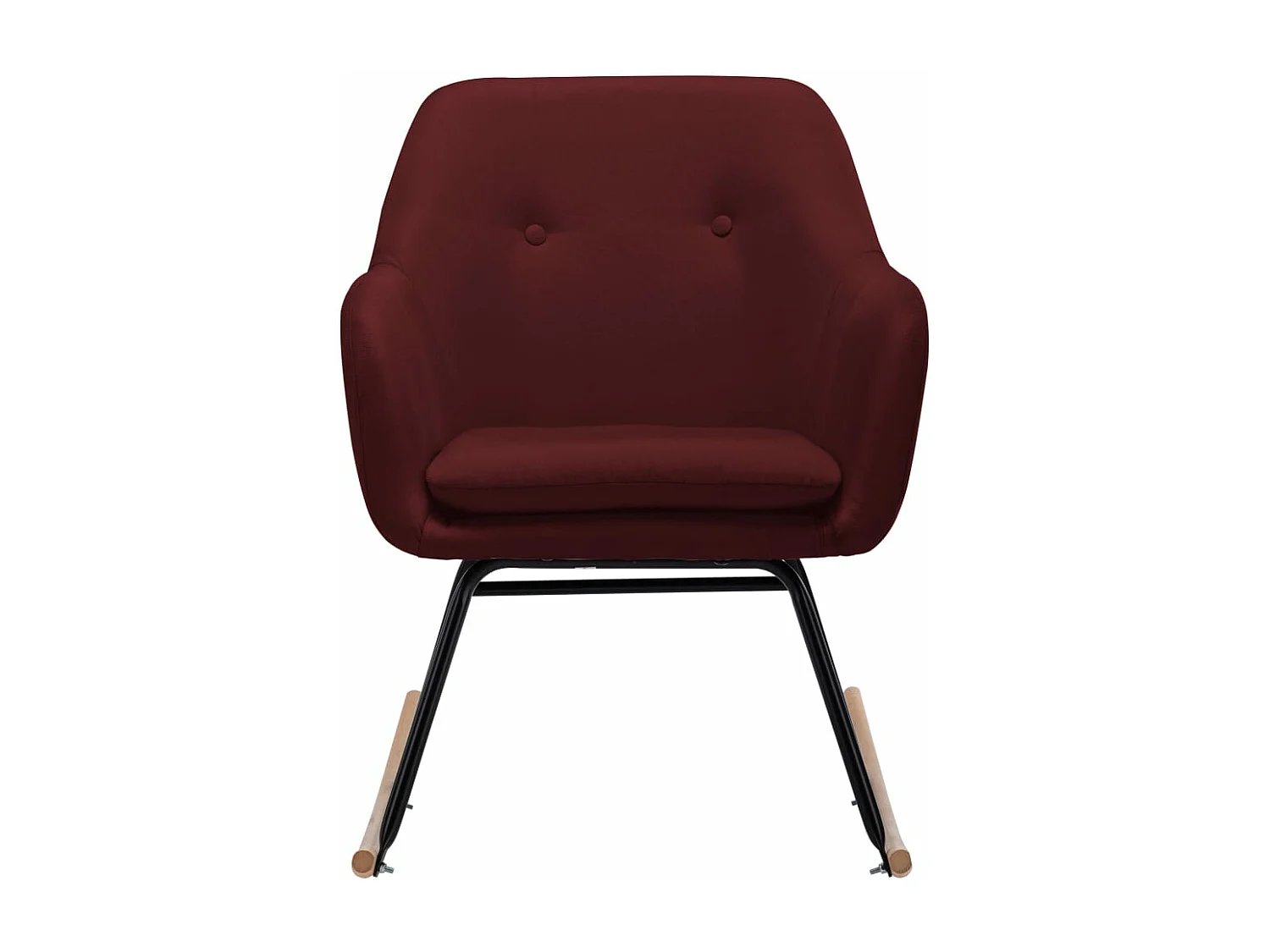 Cadeira de balanço Tecido vermelho Borgonha