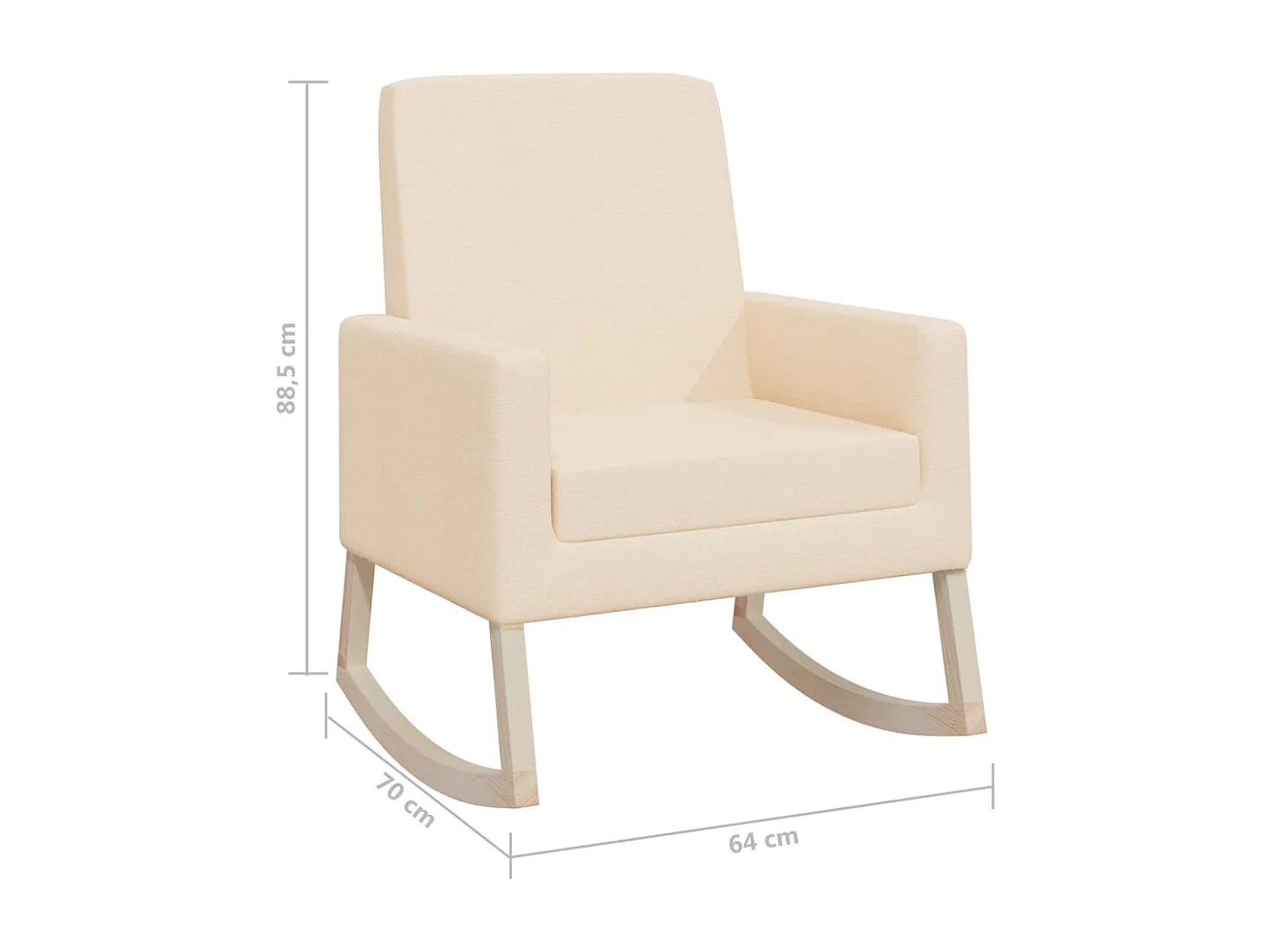 Chaise à bascule Crème Tissu