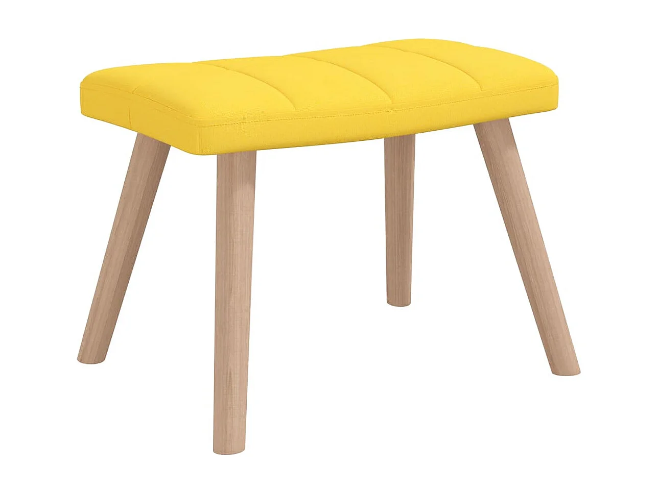 Sedia a dondolo con sgabello Tessuto giallo senape