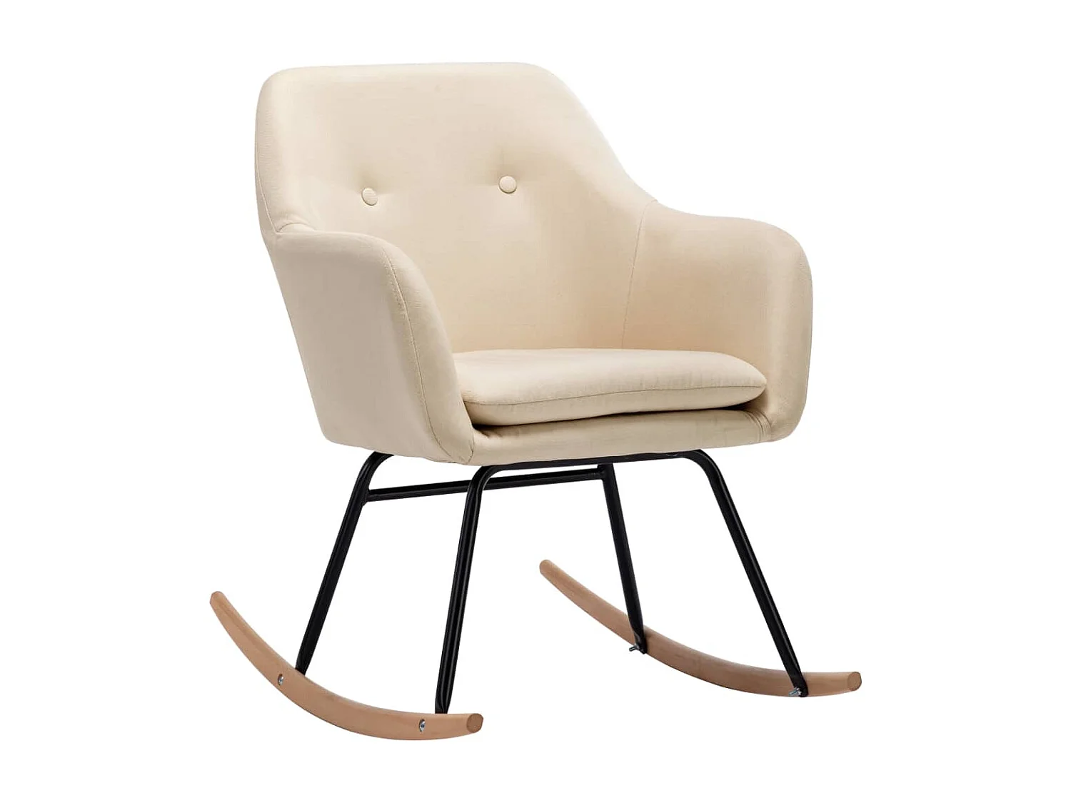 Chaise à bascule Crème Tissu