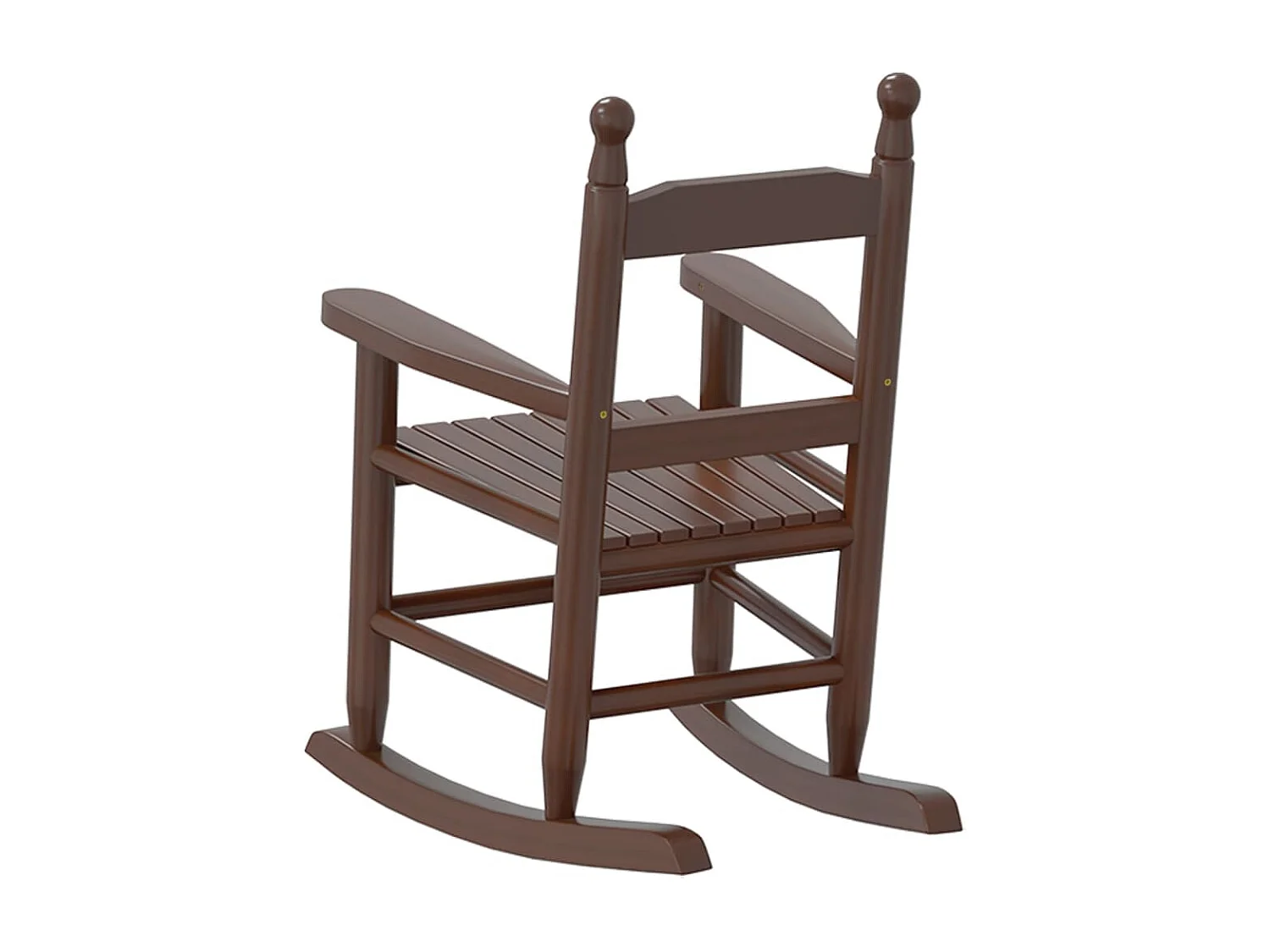 Chaise à bascule enfants marron bois de peuplier massif