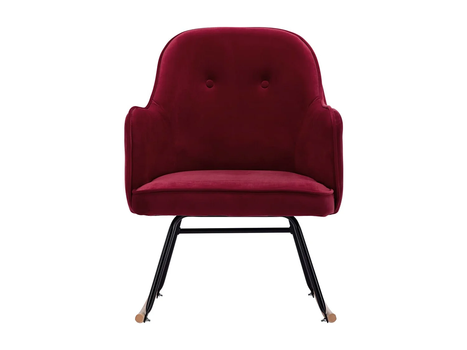 Chaise à bascule Rouge bordeaux Velours