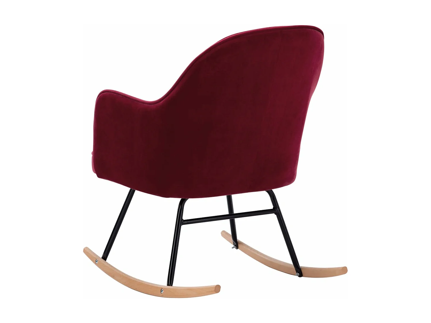 Chaise à bascule Rouge bordeaux Velours