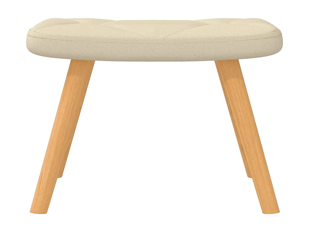 Cadeira de balanço com apoio para pés Tecido Creme