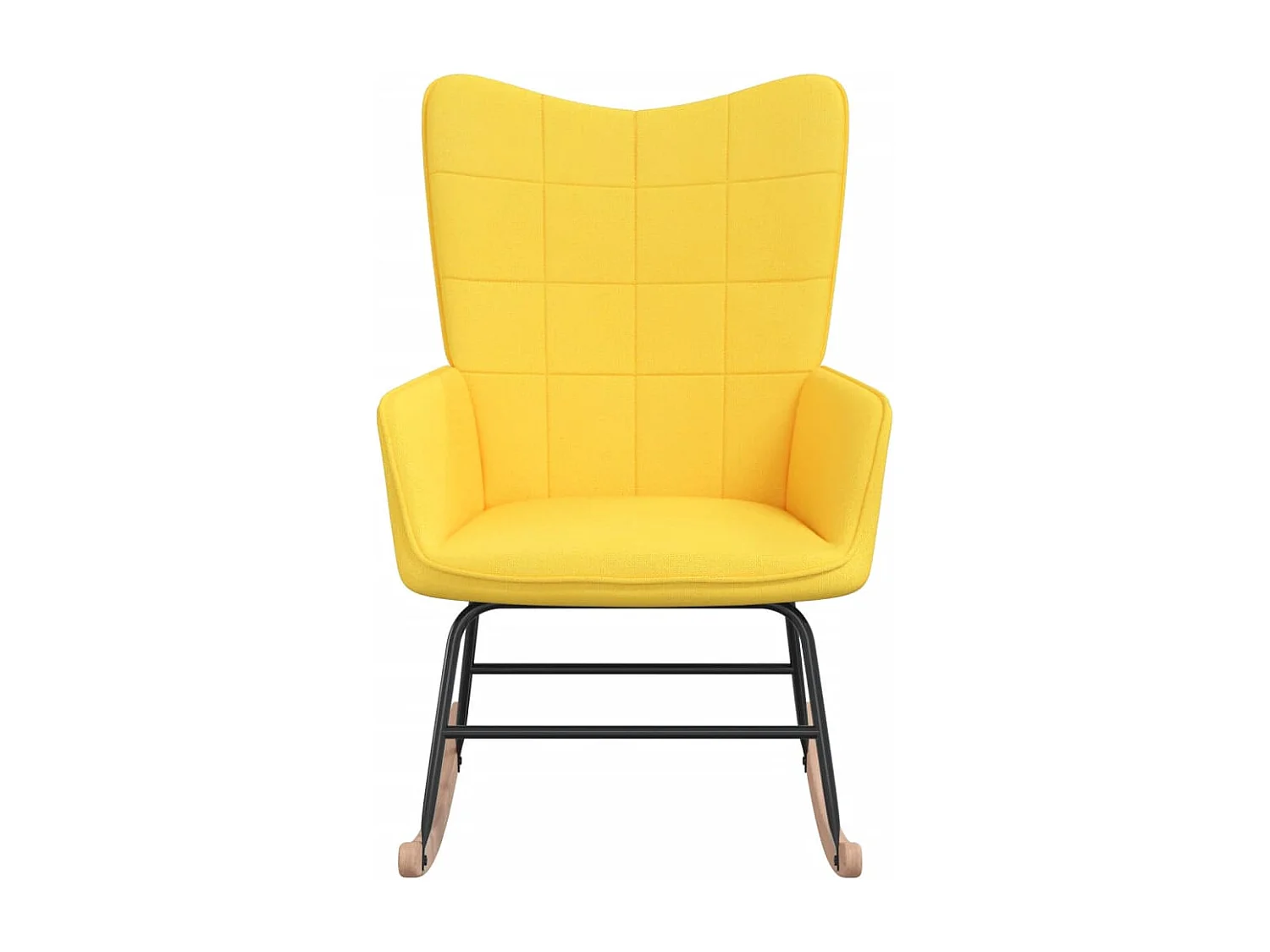 Schommelstoel Mosterdgeel Stof