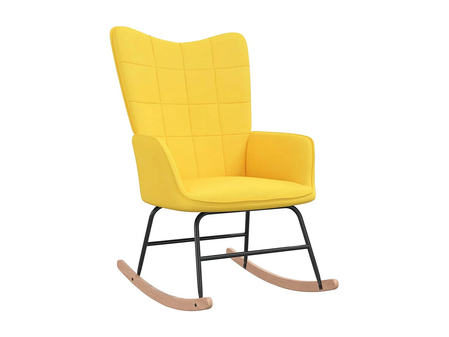 Chaise à bascule Jaune moutarde Tissu
