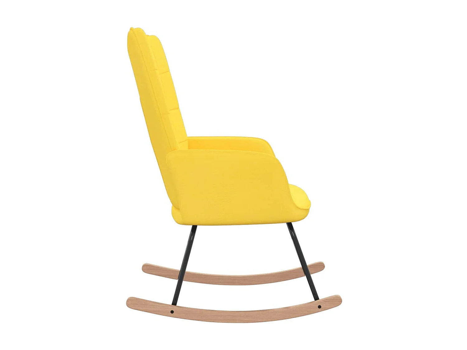 Chaise à bascule Jaune moutarde Tissu