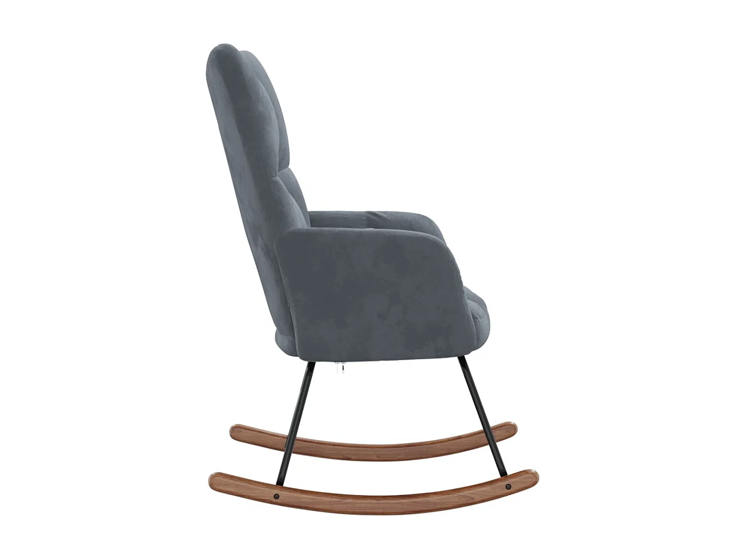 Sedia a dondolo Velluto grigio scuro