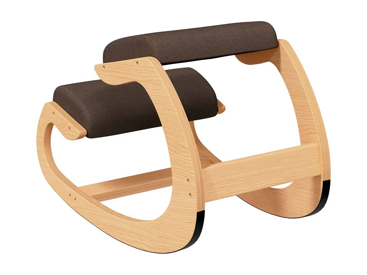 Chaise assis-genoux marron 55x84x55 cm contreplaqué de bouleau