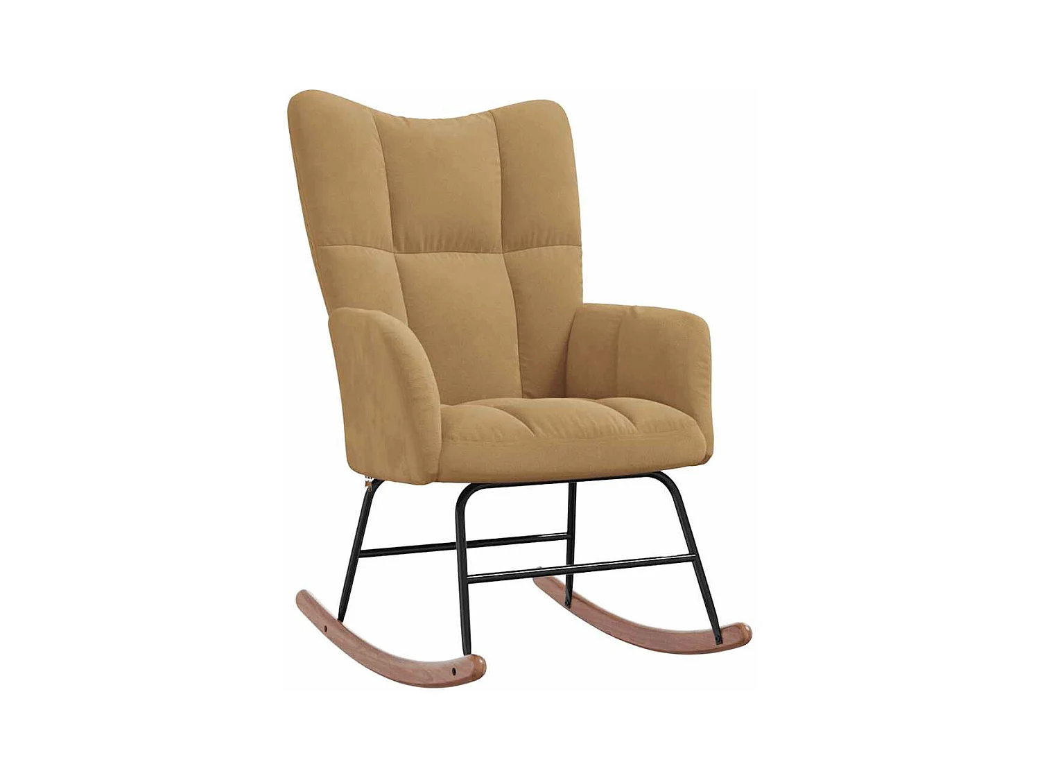 Chaise à bascule Marron Velours