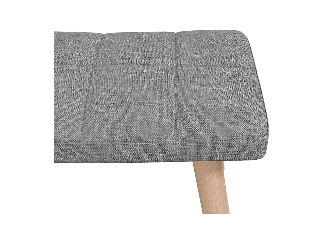 Chaise à bascule avec tabouret Gris clair Tissu