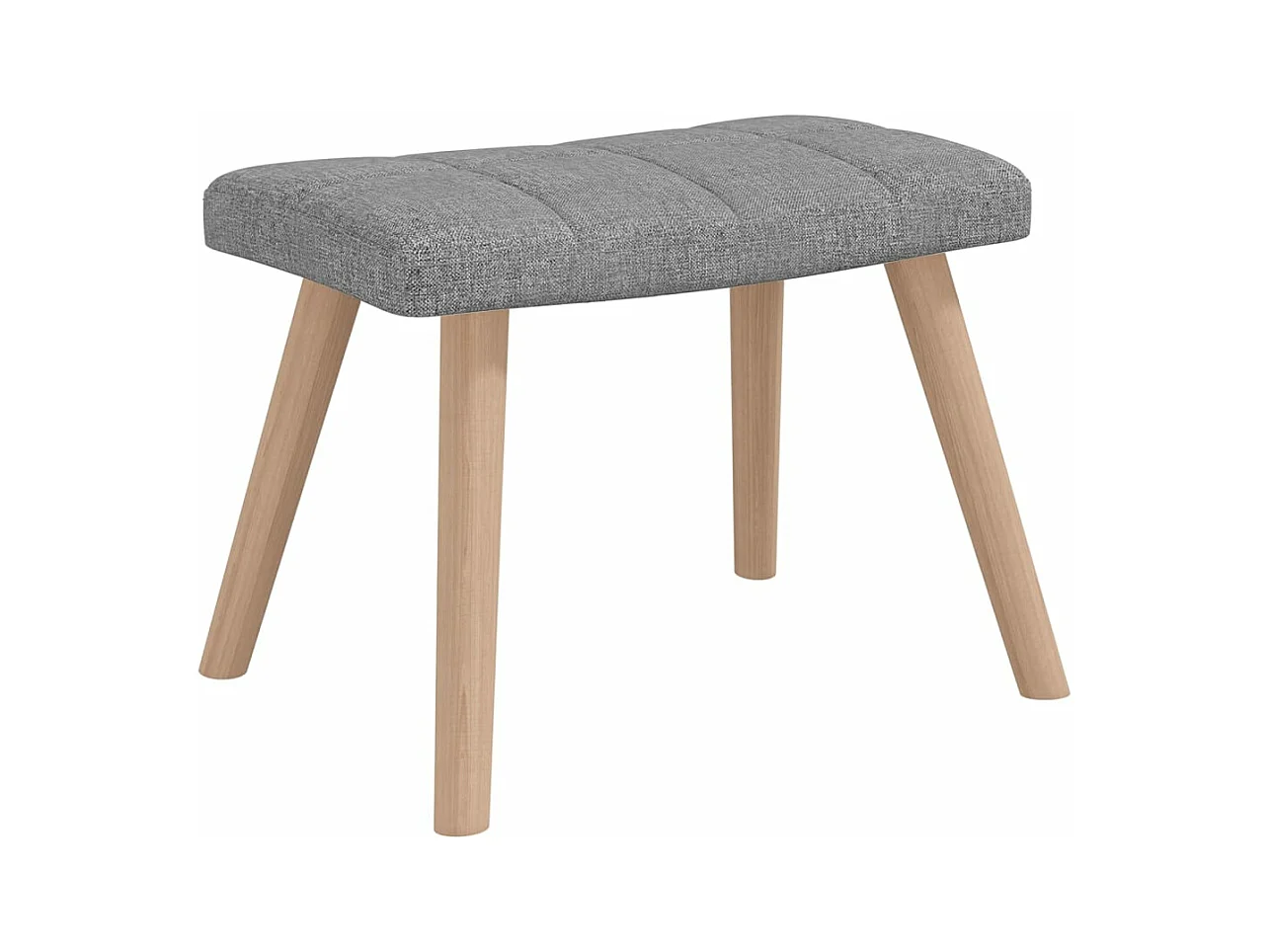 Chaise à bascule avec tabouret Gris clair Tissu