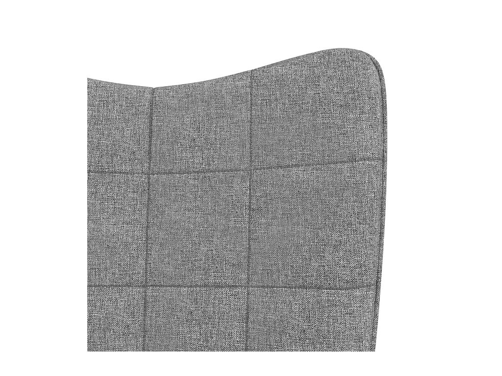 Chaise à bascule avec tabouret Gris clair Tissu