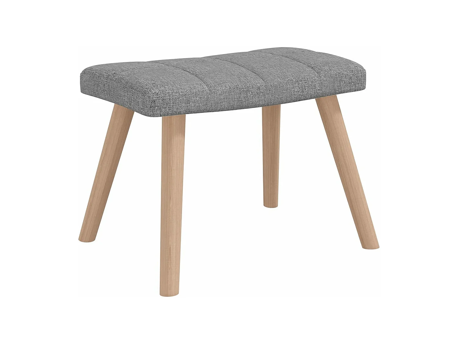 Chaise à bascule avec tabouret Gris clair Tissu