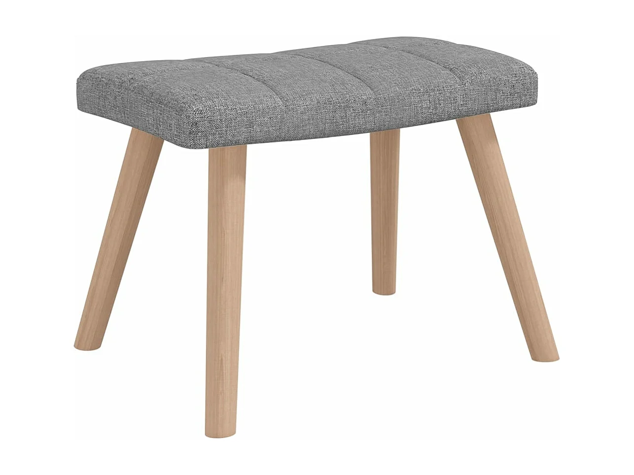 Chaise à bascule avec tabouret Gris clair Tissu