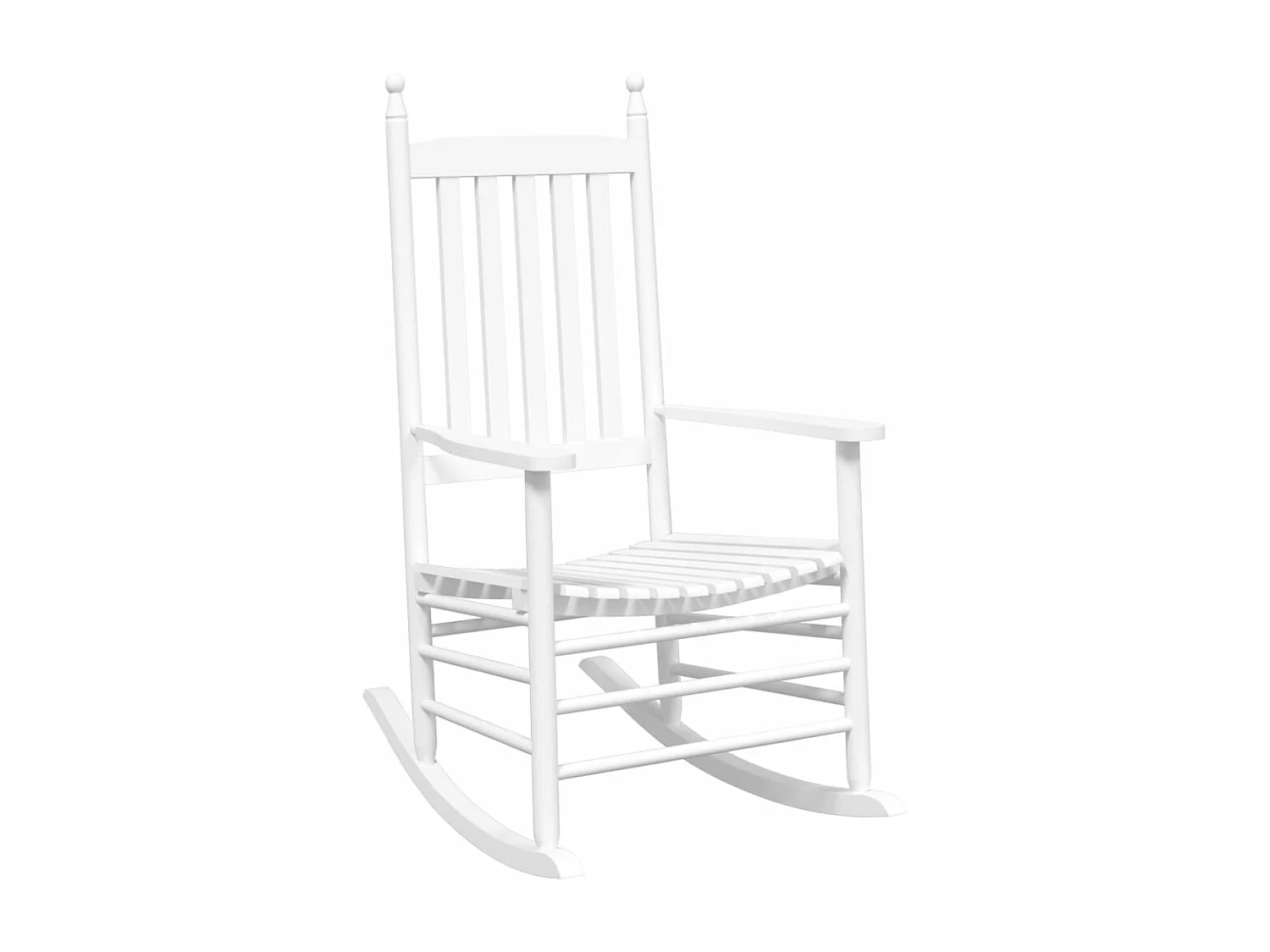 Chaises à bascule lot de 2 table pliable blanc massif peuplier