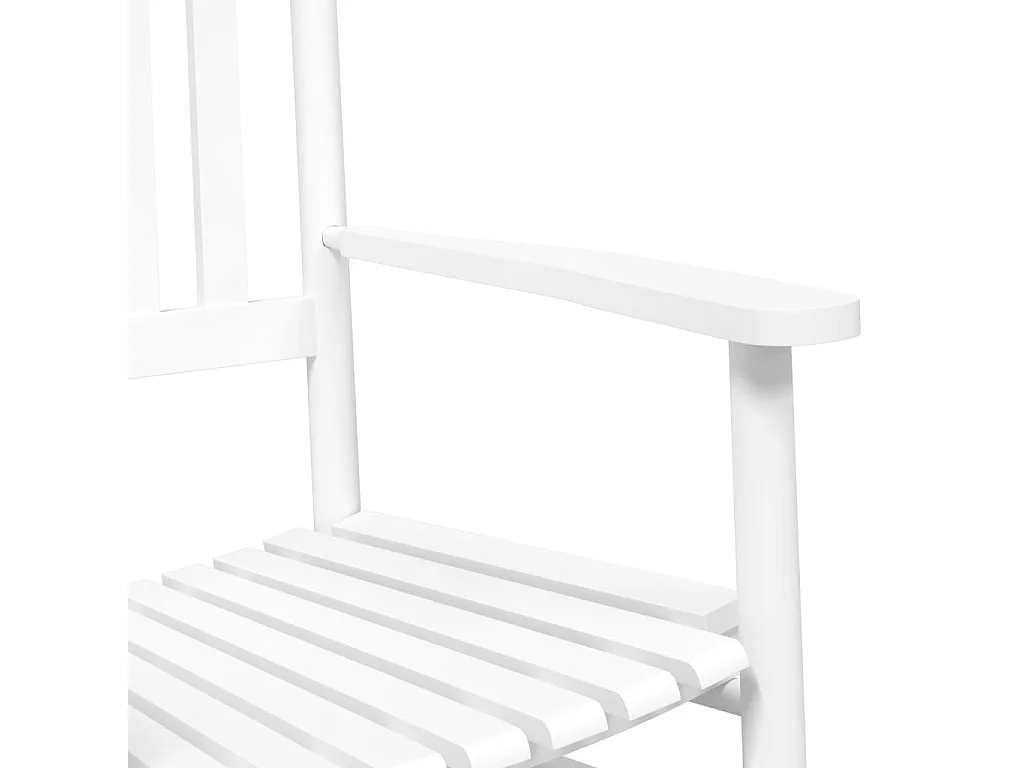 Chaises à bascule lot de 2 table pliable blanc massif peuplier