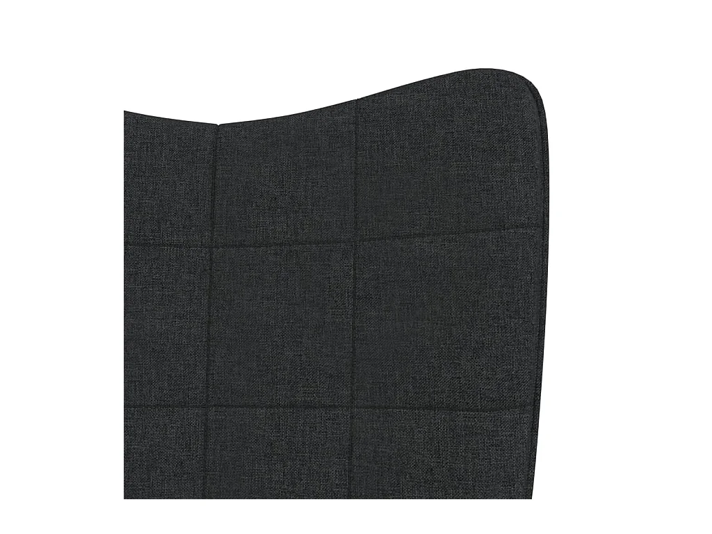 Chaise à bascule Noir Tissu