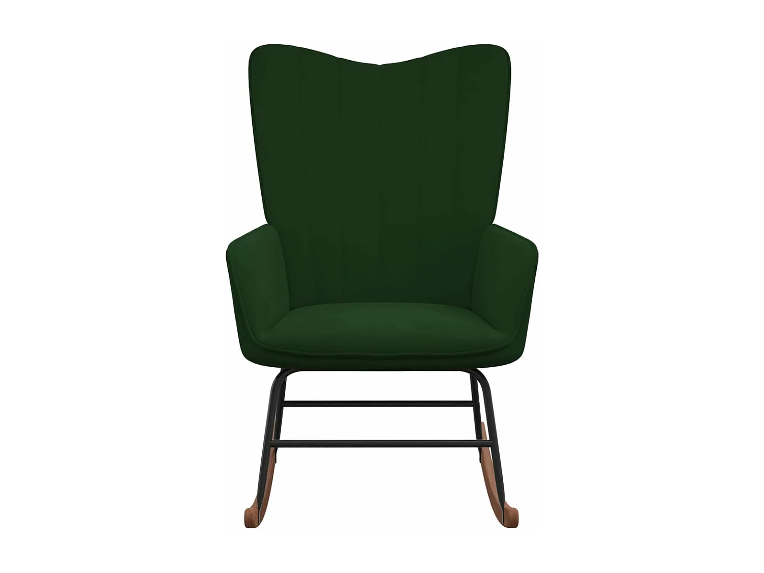 Sedia a dondolo Velluto verde scuro
