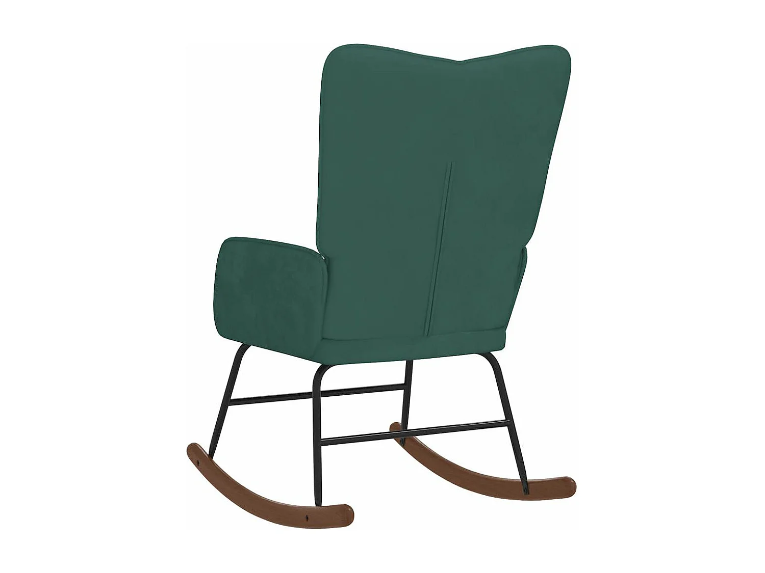 Sedia a dondolo Velluto verde scuro