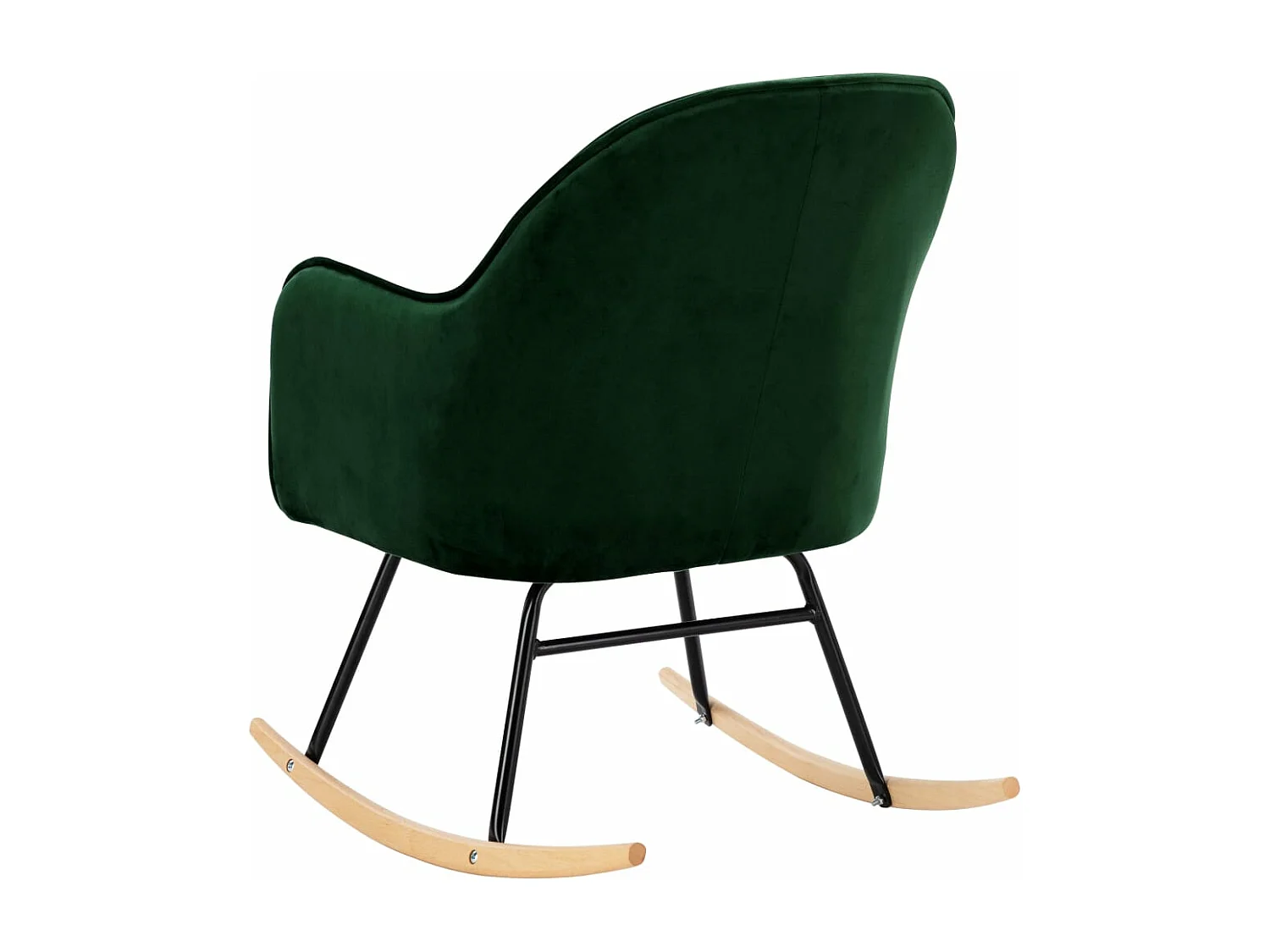 Chaise à bascule Vert foncé Velours