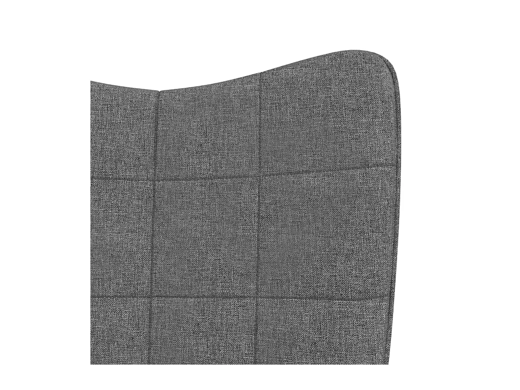 Chaise à bascule avec tabouret Gris foncé Tissu