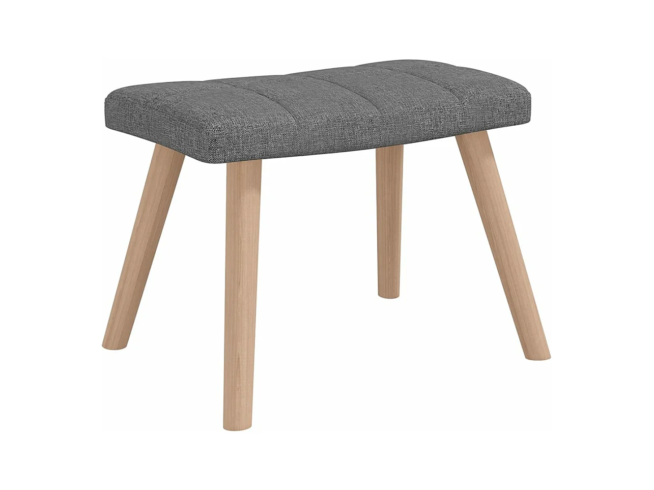 Chaise à bascule avec tabouret Gris foncé Tissu