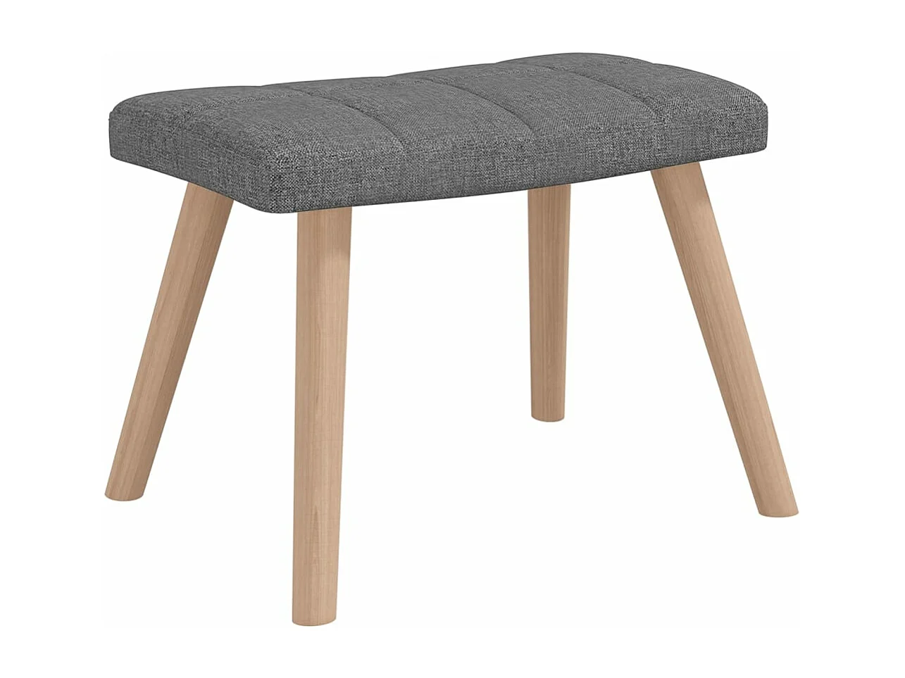 Chaise à bascule avec tabouret Gris foncé Tissu