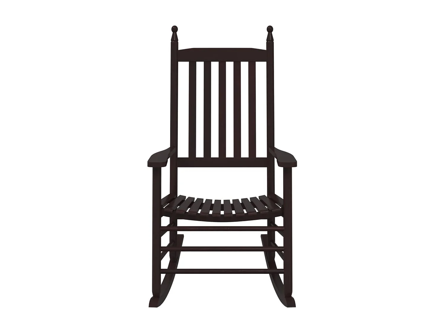 Chaises à bascule sièges incurvés lot de 2 brun peuplier massif