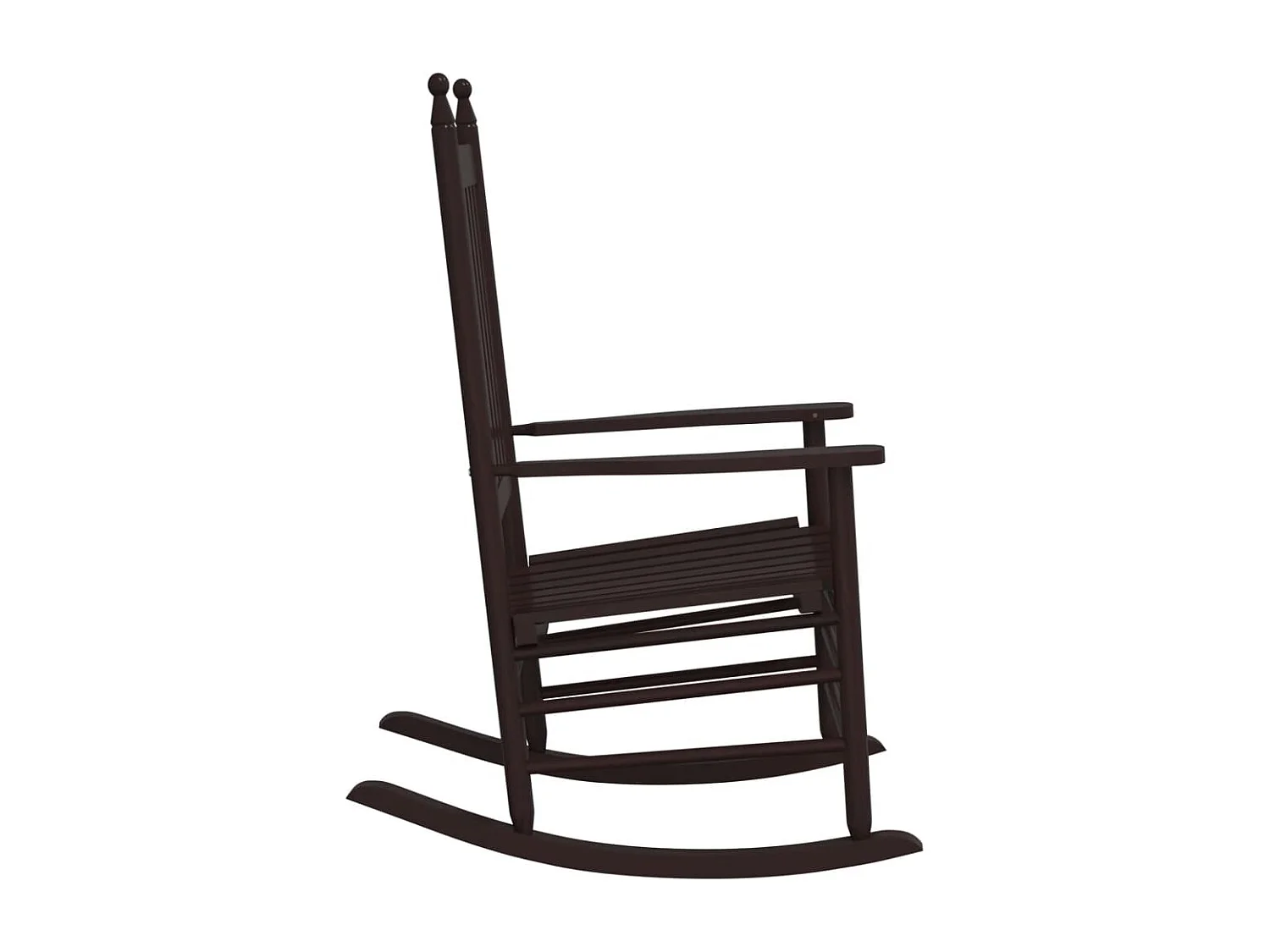 Chaises à bascule sièges incurvés lot de 2 brun peuplier massif