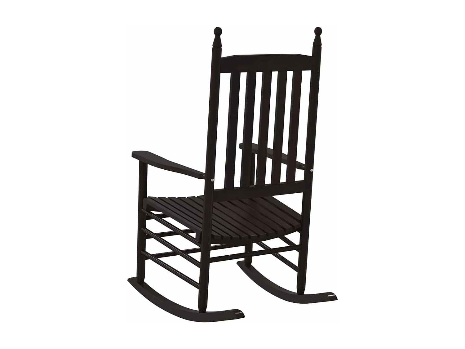 Chaises à bascule sièges incurvés lot de 2 brun peuplier massif