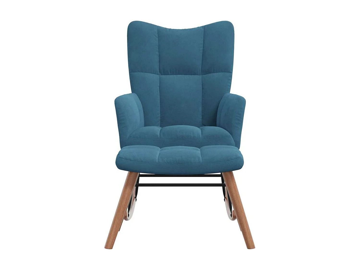 Schommelstoel met voetsteun Blue Velvet