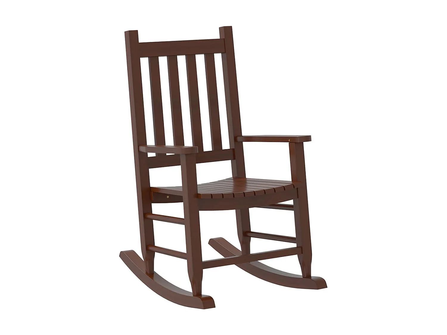 Kinderschaukelstühle im 2er-Set aus braunem massivem Pappelholz