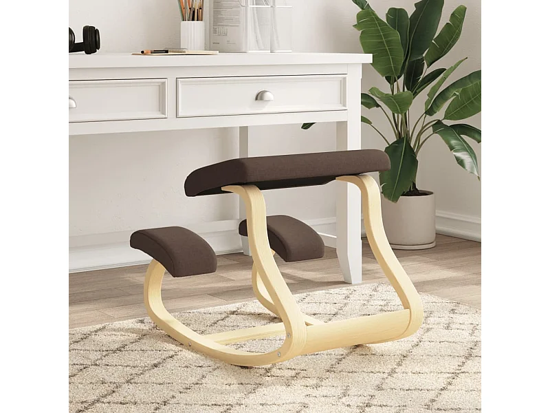 Chaise assis-genoux marron 48x71x51 cm contreplaqué de bouleau