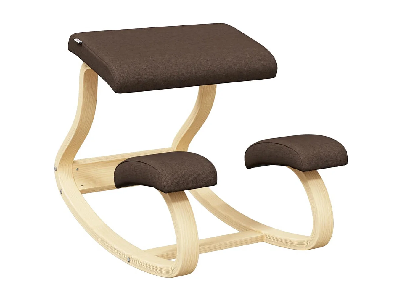 Chaise assis-genoux marron 48x71x51 cm contreplaqué de bouleau