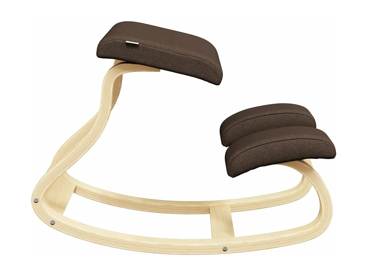 Chaise assis-genoux marron 48x71x51 cm contreplaqué de bouleau