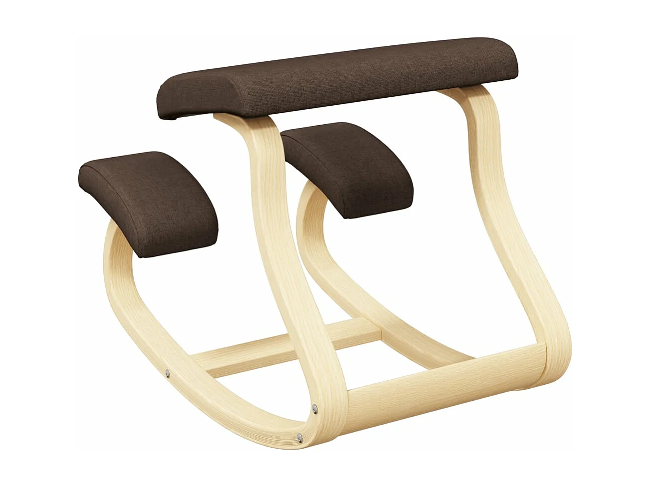 Chaise assis-genoux marron 48x71x51 cm contreplaqué de bouleau