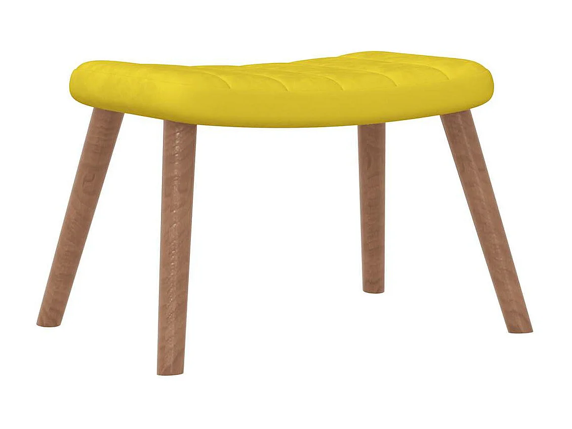 Mecedora con reposapiés Terciopelo amarillo mostaza