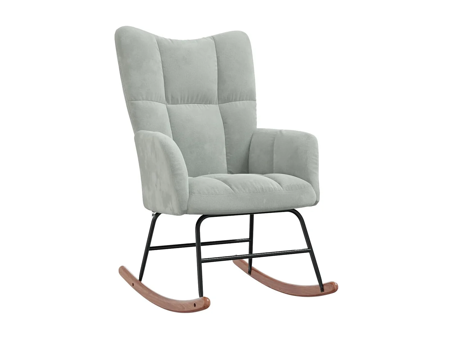 Chaise à bascule Gris clair Velours