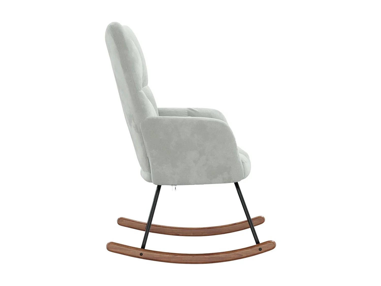 Chaise à bascule Gris clair Velours